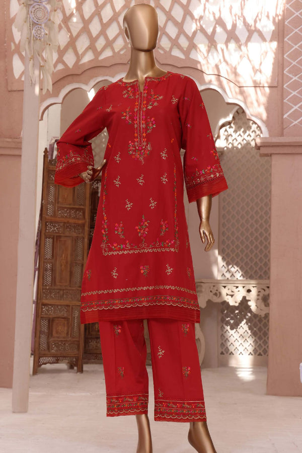Ziza by Bin Saeed Stitched 2 Piece Emb Summer Vol-01 Collection'2023-CMFT-20-Red
