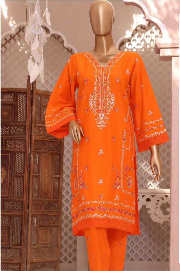 Ziza by Bin Saeed Stitched 2 Piece Emb Summer Vol-01 Collection'2023-CMFT-11A-Orange