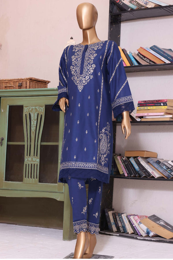 Ziza by Bin Saeed Stitched 2 Piece Emb Summer Vol-01 Collection'2023-CMFT-22-Blue