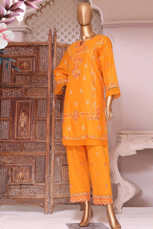 Ziza by Bin Saeed Stitched 2 Piece Emb Summer Vol-01 Collection'2023-CMFT-05A-Orange