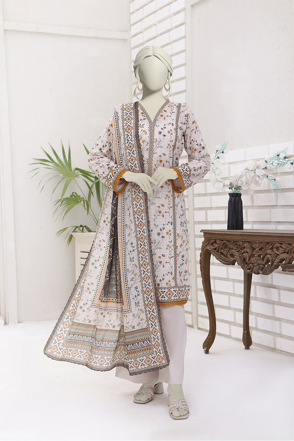 Almeerah Unstitched 3 Piece Stripe Dora Luxury Lawn Vol-02 Collection'2025-Cloud Mist