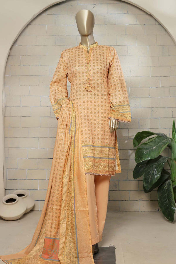 Bin Saeed Stitched 3 Piece Printed Summer Lawn Collection'2023-SMLF-0127-Skin