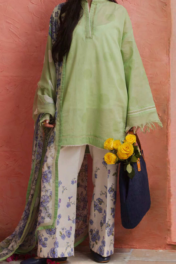 Coco Prints By Zara Shah Jahan Unstitched 3 Piece Digital Printed Lawn Collection'2024-D-01-Pomelo