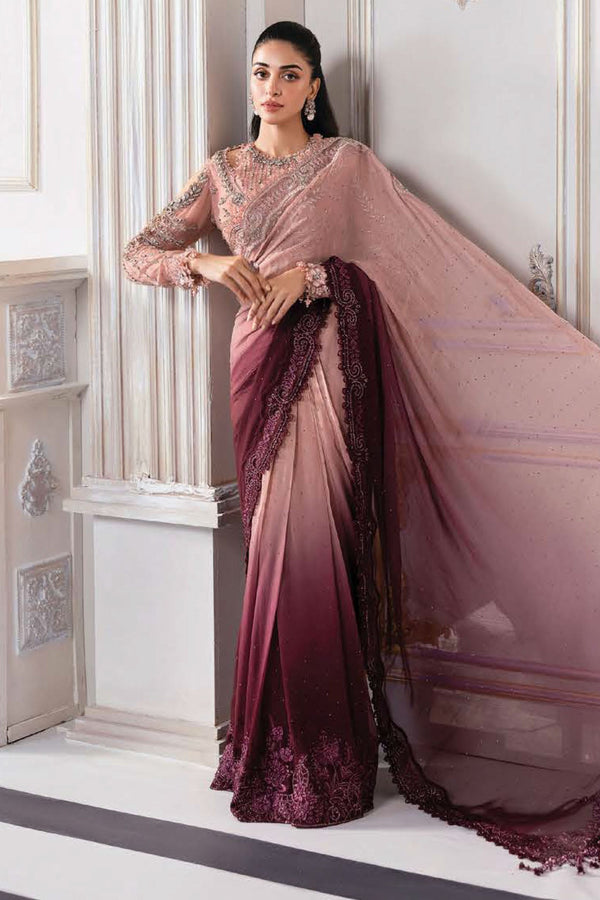 Mbroidered By Maria B Unstitched 3 Piece Wedding Collection'2025-BD-3001 - Tea Pink