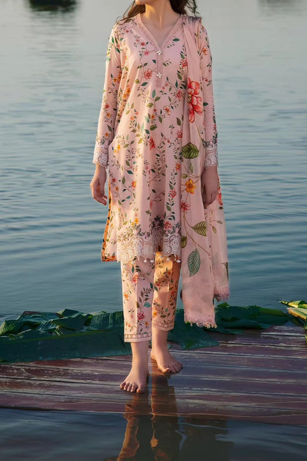M Basics By Maria B Unstitched 3 Piece Emb Lawn Eid 2 Collection'2024-D-06-A