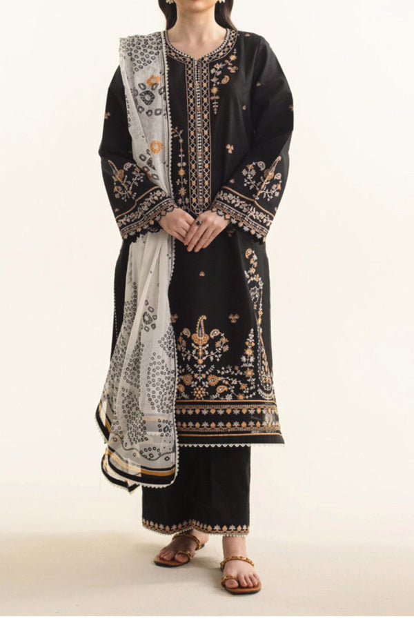 Coco By Zara Shah Jahan Unstitched 3 Piece Emb Lawn Vol-02 Collection'2024-D-07-B-Arela