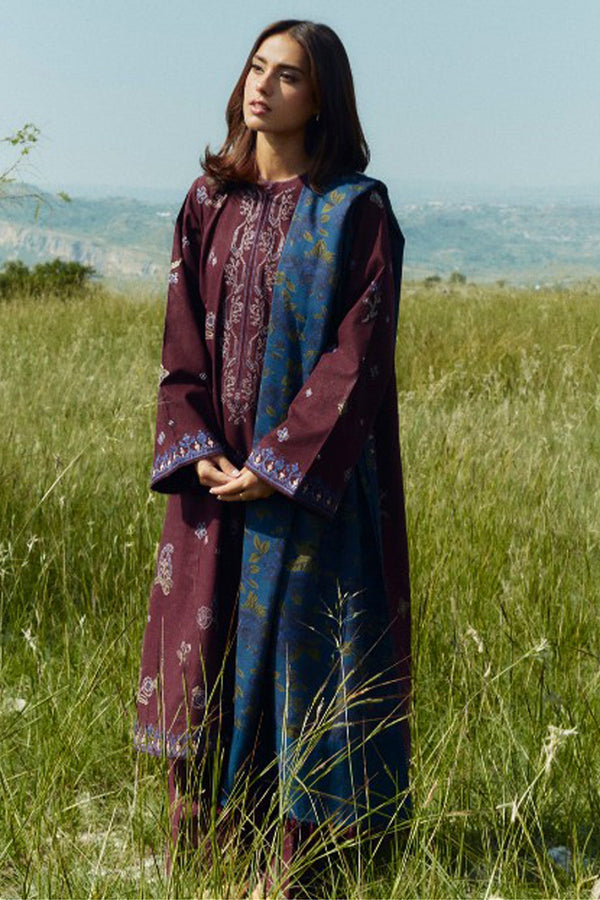 Coco By Zara Shah Jahan Unstitched 3 Piece Winter Collection'2024-D-08-A-Amethyst