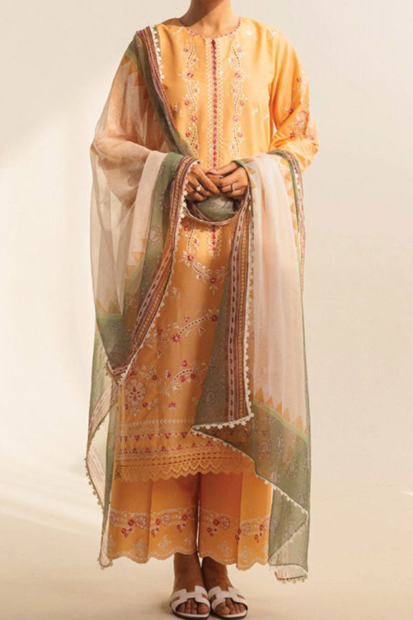 Coco By Zara Shah Jahan Unstitched 3 Piece Emb Lawn Vol-02 Collection'2024-D-08-B-Mira