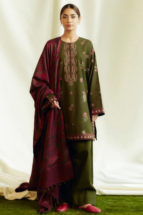 Coco By Zara Shah Jahan Unstitched 3 Piece Winter Collection'2024-D-08-B-Amethyst