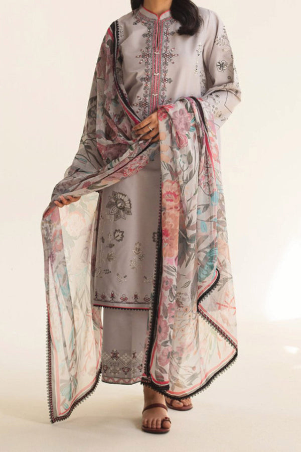Coco By Zara Shah Jahan Unstitched 3 Piece Emb Lawn Vol-02 Collection'2024-D-09-B-Zaira
