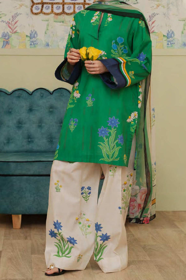 Coco Prints By Zara Shah Jahan Unstitched 3 Piece Digital Printed Lawn Collection'2024-D-10-Cherimoya