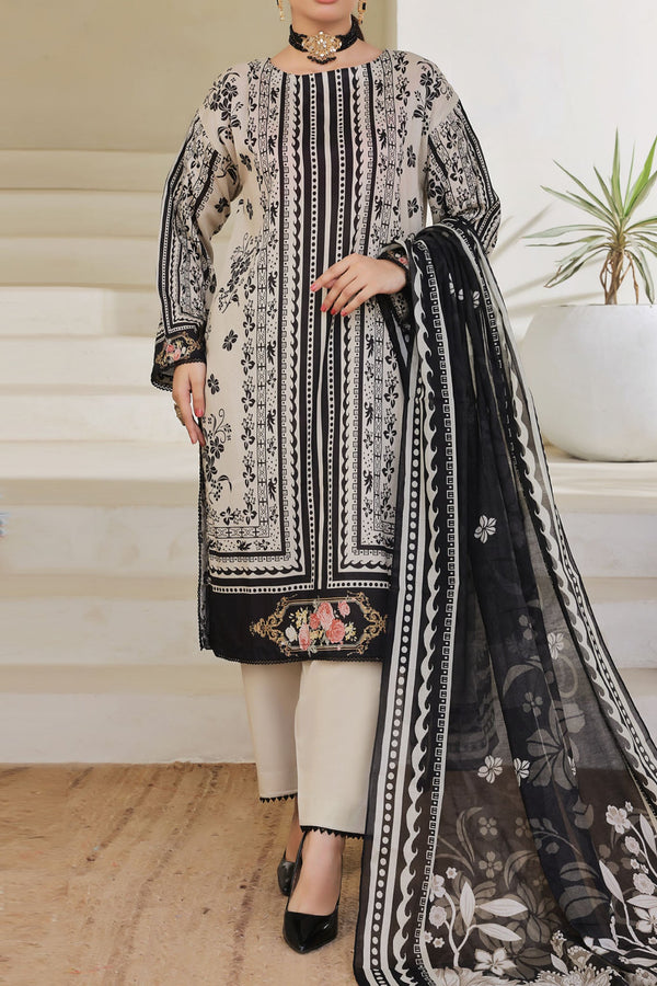 Aizal Stitched 3 Piece Printed Lawn Collection'2025-A-P-660-Skin