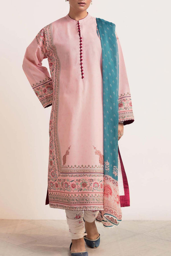 Coco Prints by Zara Shahjahan Unstitched 3 Piece Lawn Collection'2024-D-03-Gulabi