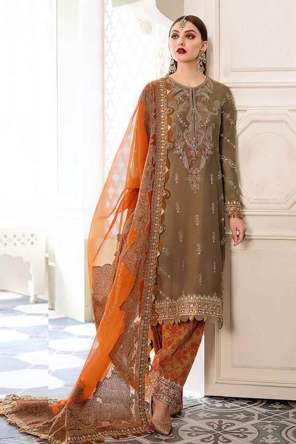 Maria B Sateen Unstitched 3 Piece Embroidered Collection'2023-CST-603