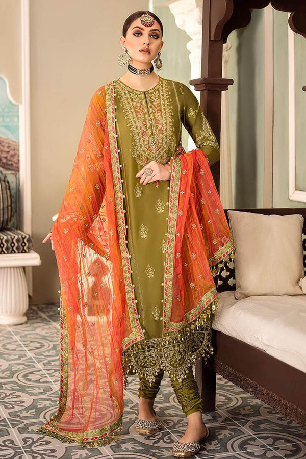 Maria B Sateen Unstitched 3 Piece Embroidered Collection'2023-CST-607