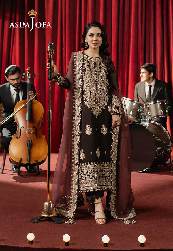 Asim Jofa Premium Festive Ajpf-02 Embroidered Chiffon 3 Pcs