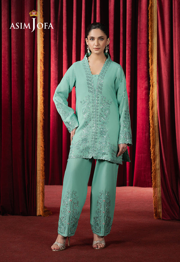 Asim Jofa Premium Festive Ajpf-11 Embroidered Organza 2 Pcs