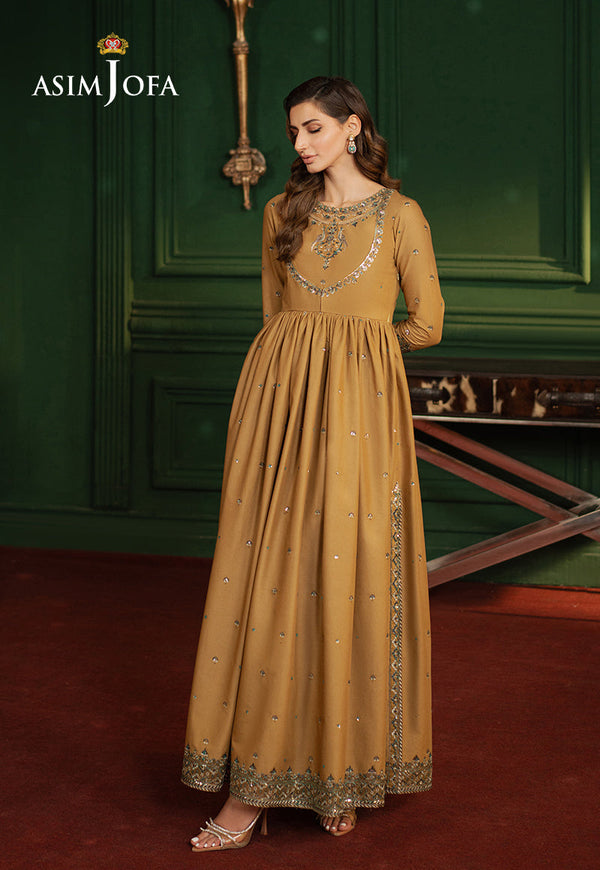 Asim Jofa Premium Festive Ajpf-20 Embroidered Boski Silk 2 Pcs