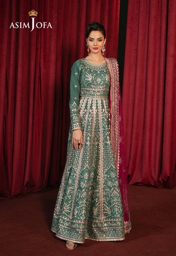 Asim Jofa Premium Festive Ajpf-31 Embroidered Lawn Silk 3 Pcs