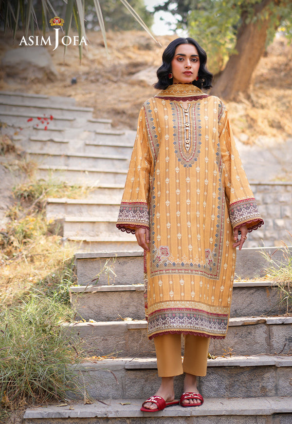 Asim Jofa Prints Unstitched Drop 1 Ajuub-07 Printed Lawn 3 Pcs