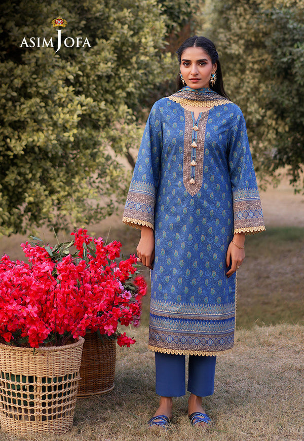 Asim Jofa Prints Unstitched Drop 1 Ajuub-03 Printed Lawn 3 Pcs
