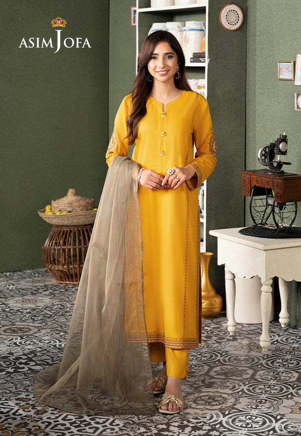 Asim Jofa Outfit Of The Day Ajod-31 Embroidered Cambric 3 Pcs
