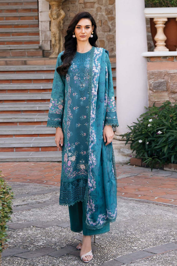 Damask By Afrozeh Unstitched 3 Piece Summer Edit Collection-AL-04-A-Eden - Sea Green
