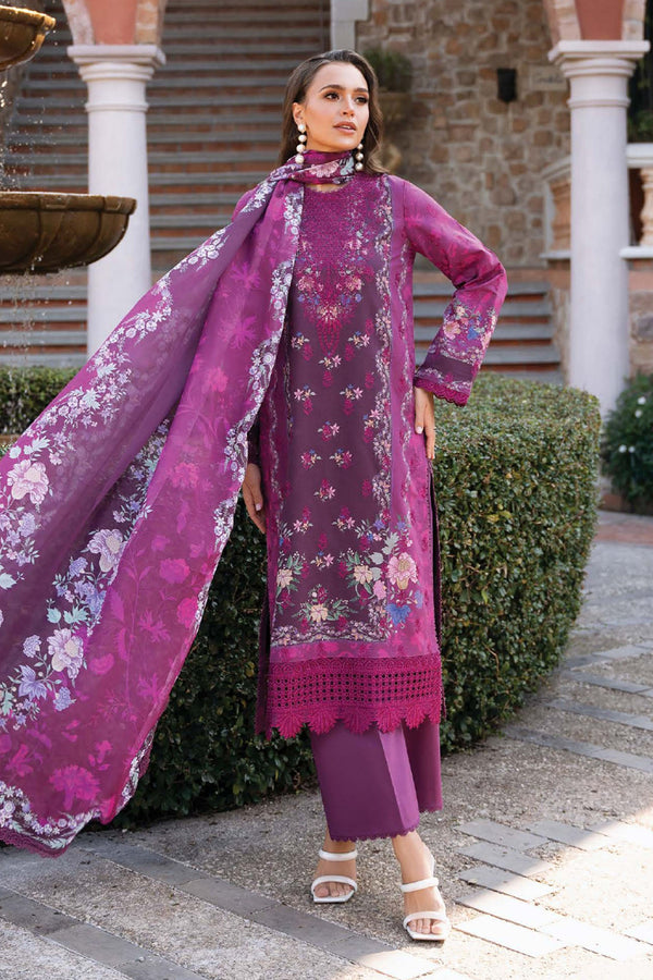 Damask By Afrozeh Unstitched 3 Piece Summer Edit Collection-AL-04-B-Eden - Purple