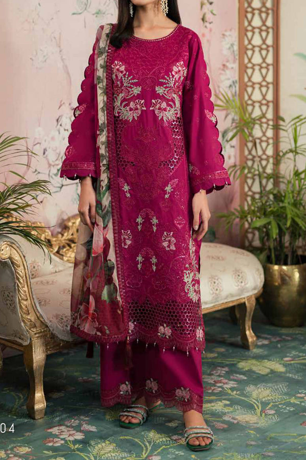 Ayra By Emaan Adeel Unstitched 3 Piece Luxury Lawn Collection'2024-EL-04
