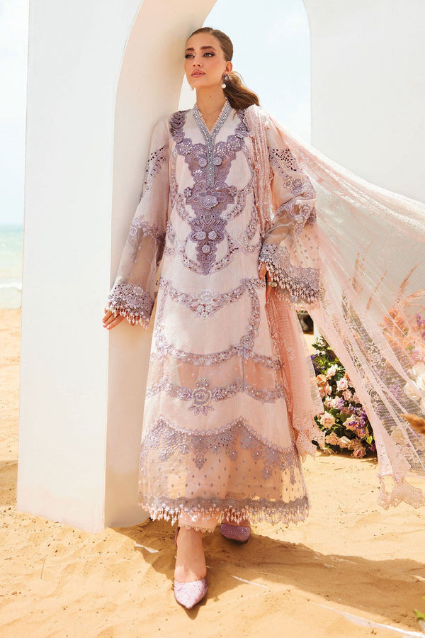 Maria B Unstitched 3 Piece Luxury Lawn Eid II Collection'2025-EL25-02 - Powder Pink
