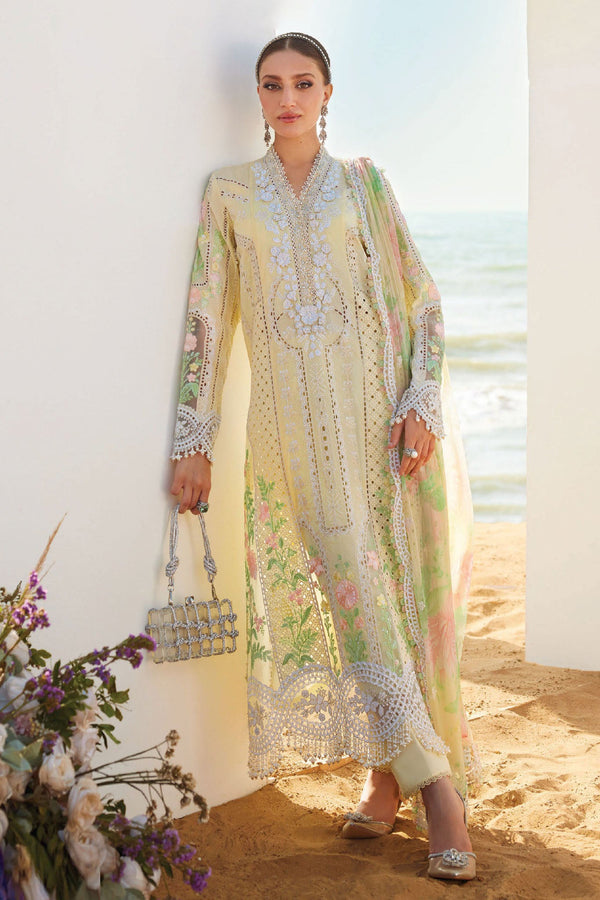 Maria B Unstitched 3 Piece Luxury Lawn Eid II Collection'2025-EL25-04 - Yellow