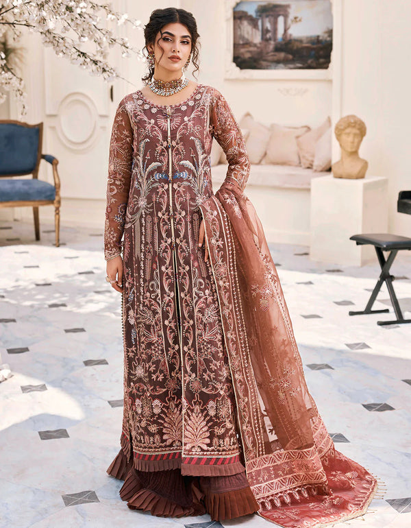 Eshaal by Emaan Adeel Unstitched 3 Piece Emb Organza Collection'2023-ESH-01