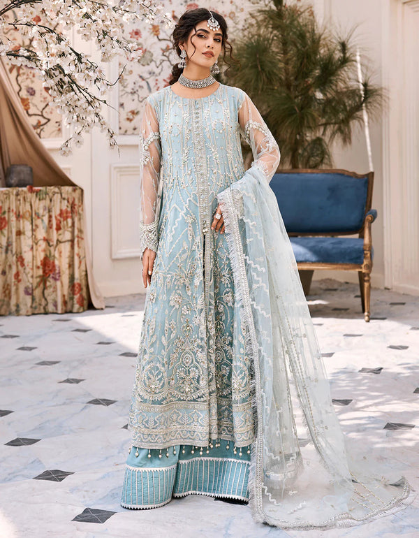 Eshaal by Emaan Adeel Unstitched 3 Piece Emb Organza Collection'2023-ESH-03