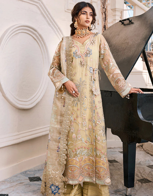 Eshaal by Emaan Adeel Unstitched 3 Piece Emb Organza Collection'2023-ESH-09