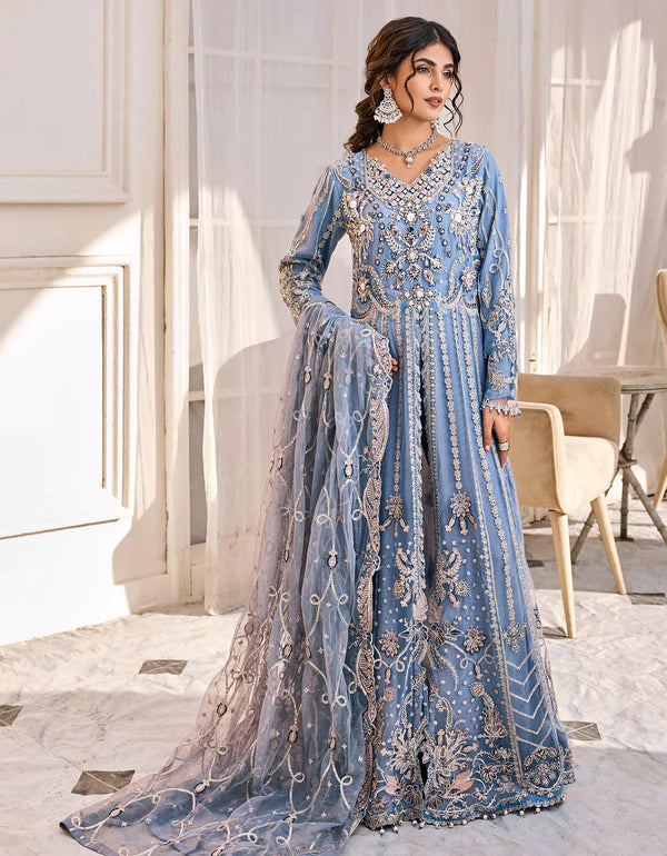 Eshaal by Emaan Adeel Unstitched 3 Piece Emb Organza Collection'2023-ESH-10