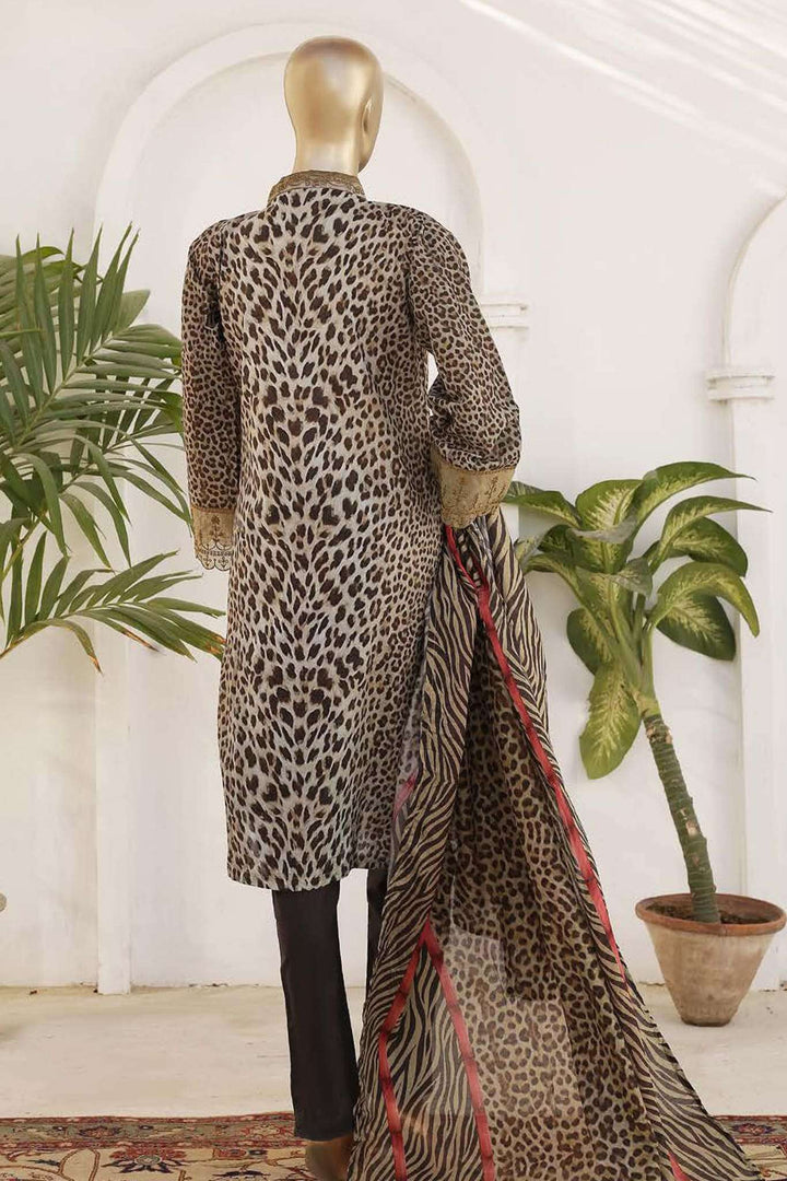 Affifa by Bin Saeed Stitched 3 Piece Embroidered Lawn Vol-02 Collection'2023-F-0468-Black