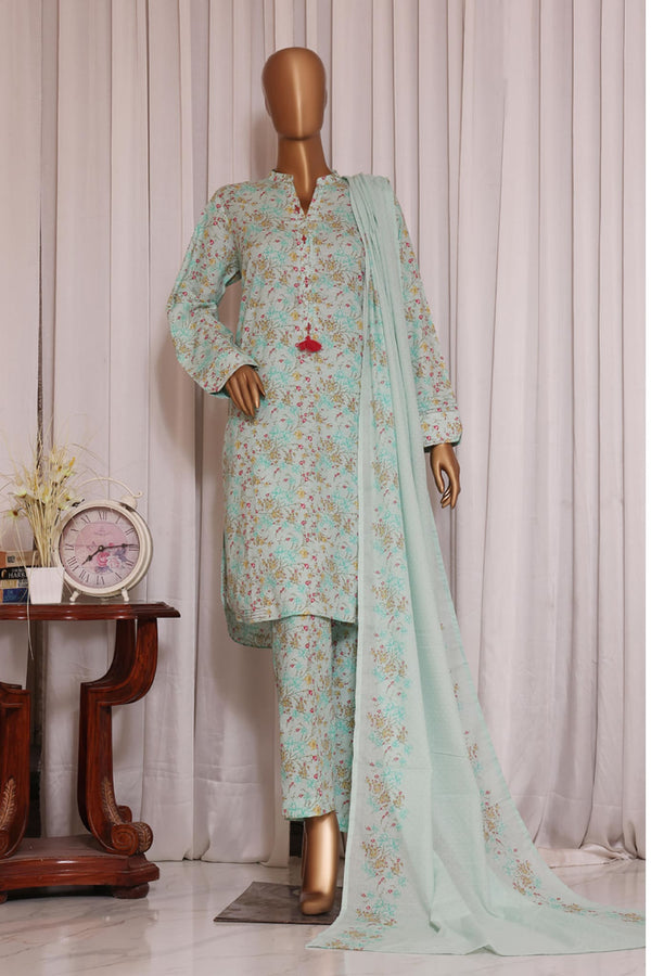 Momina Noor by Bin Saeed Stitched 3 Piece Printed Lawn Vol-02 Collection'2023-F-0500-Ferozi