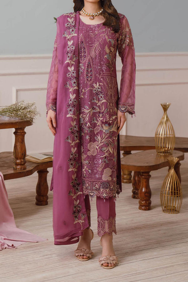 Ramsha Unstitched 3 Piece Chiffon Vol-25 Collection'2024-F-2509