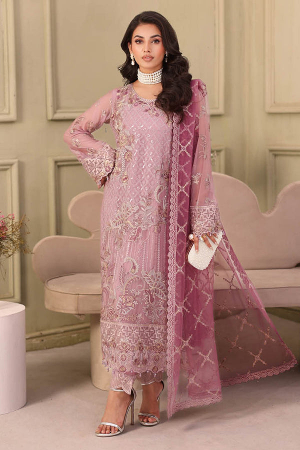 Ramsha Unstitched 3 Piece Luxury Chiffon Vol-27 Collection'2025-F-2709 - Lilac