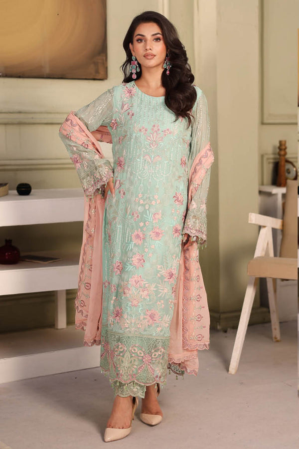 Ramsha Unstitched 3 Piece Luxury Chiffon Vol-27 Collection'2025-F-2710 - Mint