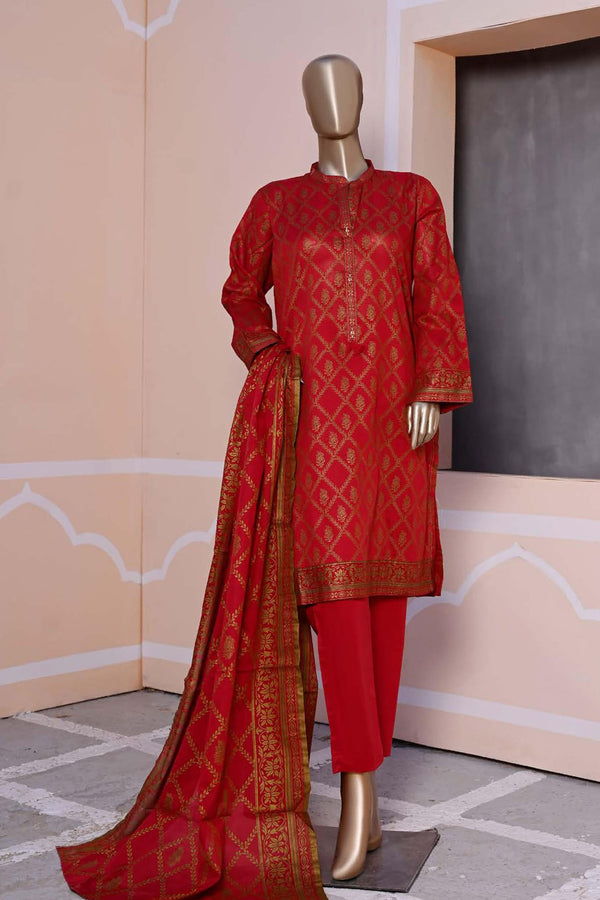 Maryum Noor by Bin Saeed Stitched 3 Piece Printed Lawn Vol-02 Collection'2023-F-0525-Red