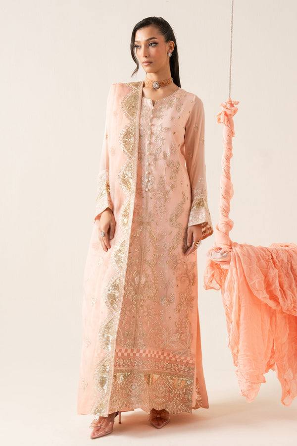 Zaib By Freesia Unstitched 3 Piece Chiffon Collection'2025-Fs-50127-Anna - Baby Pink