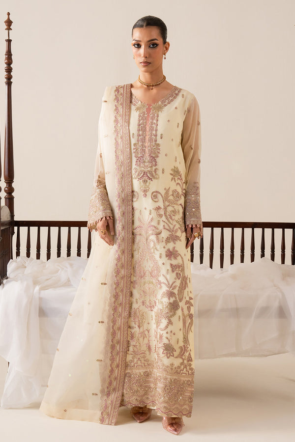 Zaib By Freesia Unstitched 3 Piece Chiffon Collection'2025-Fs-50128-Alisa - Cream