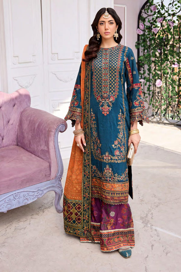 Emaan Adeel Unstitched 3 Piece Chiffon Eid Festive Collection'2023-FT-01