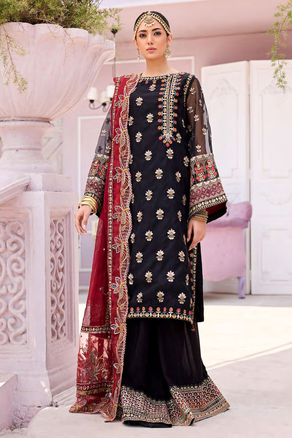 Emaan Adeel Unstitched 3 Piece Chiffon Eid Festive Collection'2023-FT-06