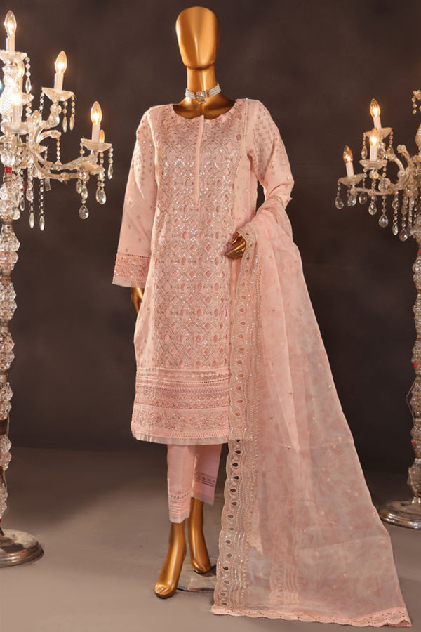 Falsafaa By HZ Stitched 3 Piece Festive Formals Vol-05 Collection-HZK-175-Pink