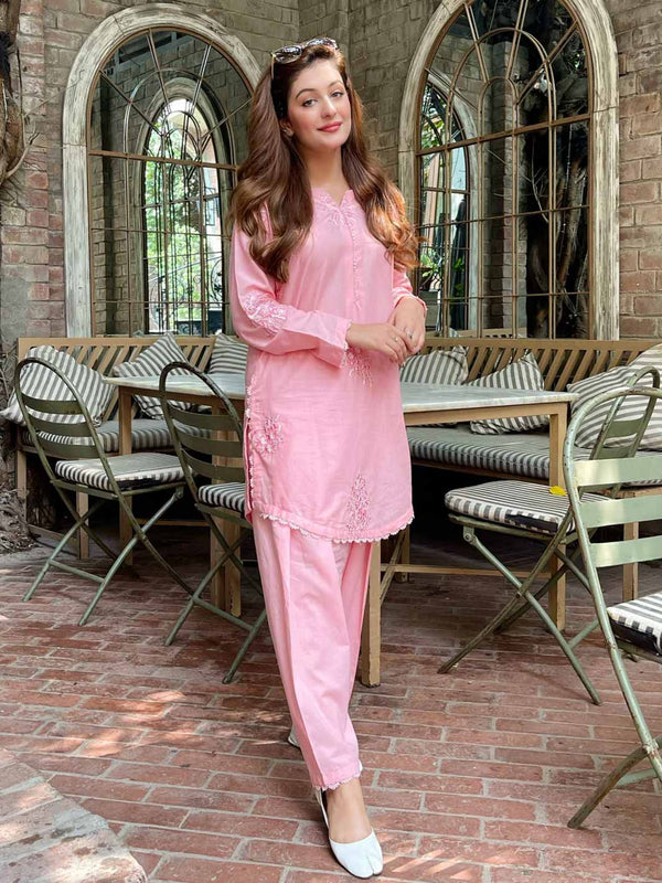 TNG Stitched 2 Piece Cotton Lawn Collection'2024-Blush (Pinkish)