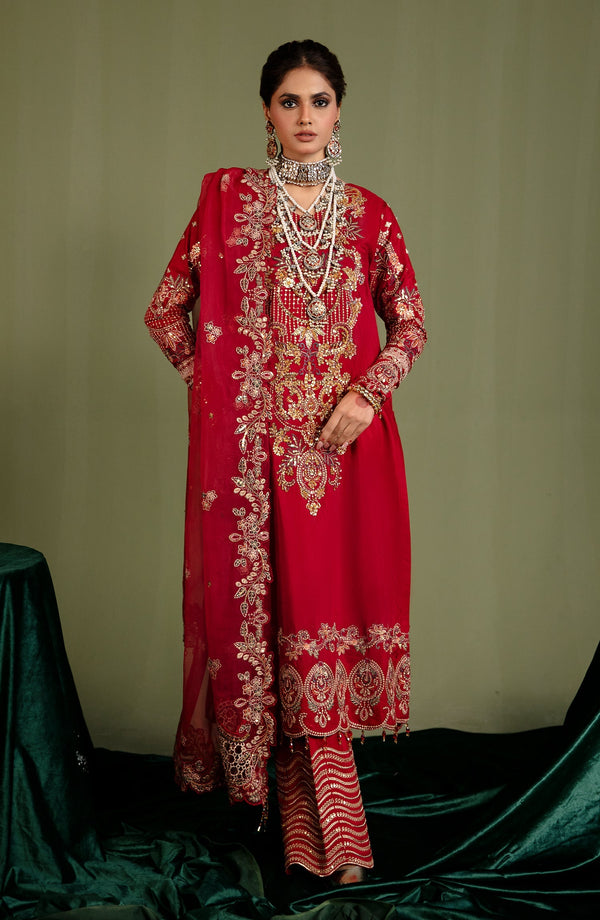 Noori By Emaan Adeel Unstitched 3 Piece Silk Formals Collection'2024-NR 08 Ulfat