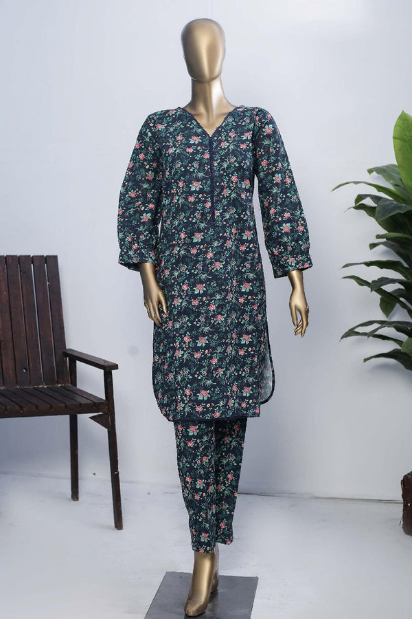 Janaan by Bin Saeed Stitched 2 Piece Printed Khaddar Collection'2022-KKF-050-Blue