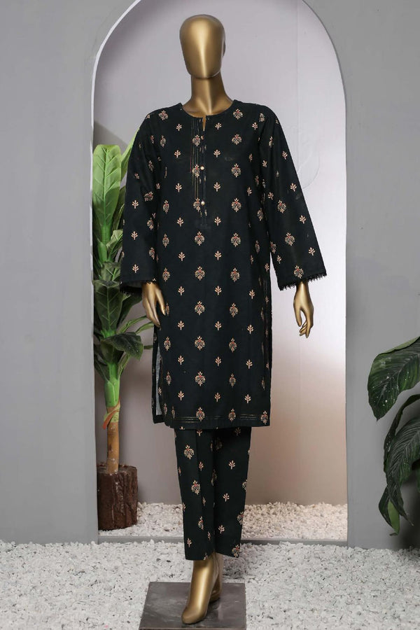 Janaan by Bin Saeed Stitched 2 Piece Printed Khaddar Collection'2022-KKF-060-Black